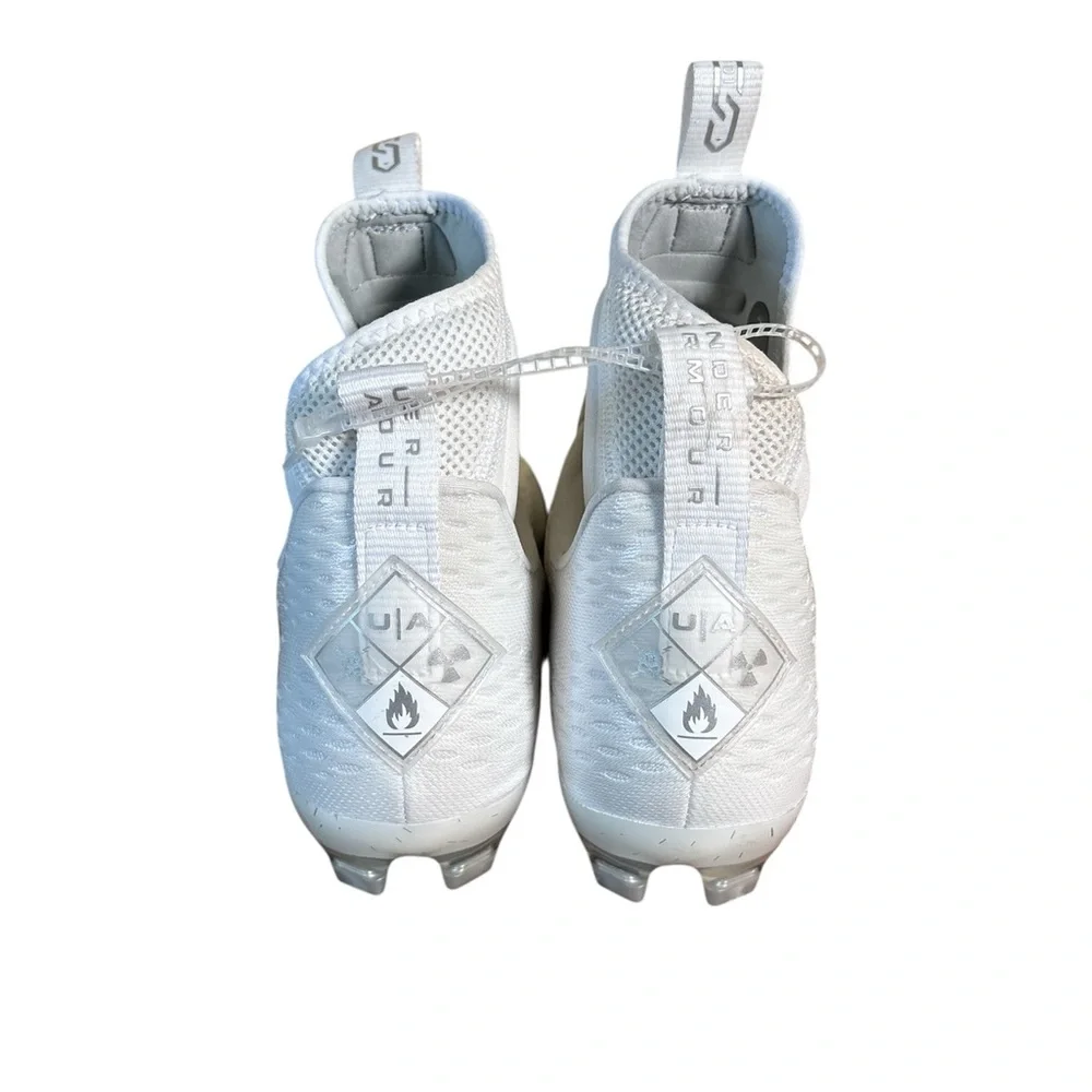 Under Armour Spotlight Lux MC 2.0 Football Cleats White,Metallic,Size 12,NWOT